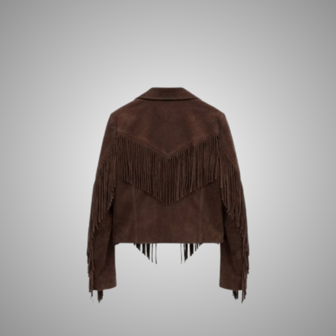 Suede-Style Western-Inspired Cropped Jacket