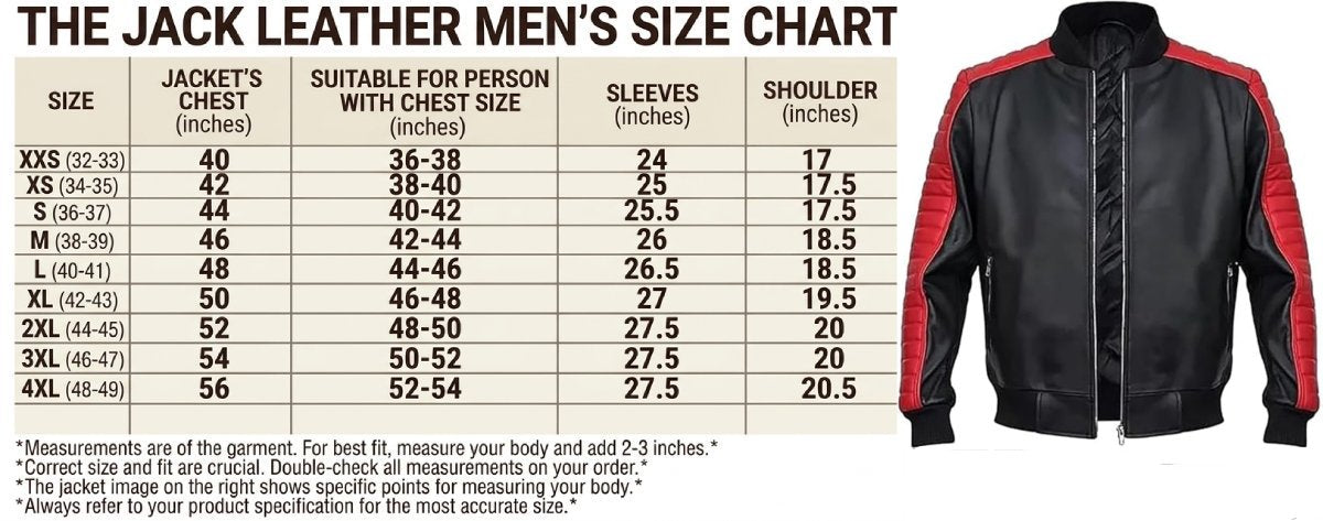Men’s Black and Red Quilted Sleeve Leather Bomber Jacket – Biker Style Outerwear