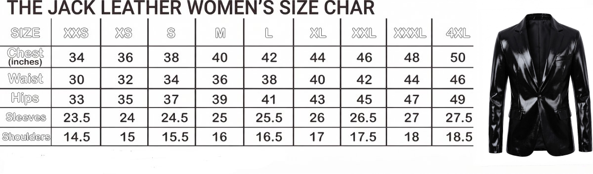 Glossy PU Leather Women's Blazer Jacket