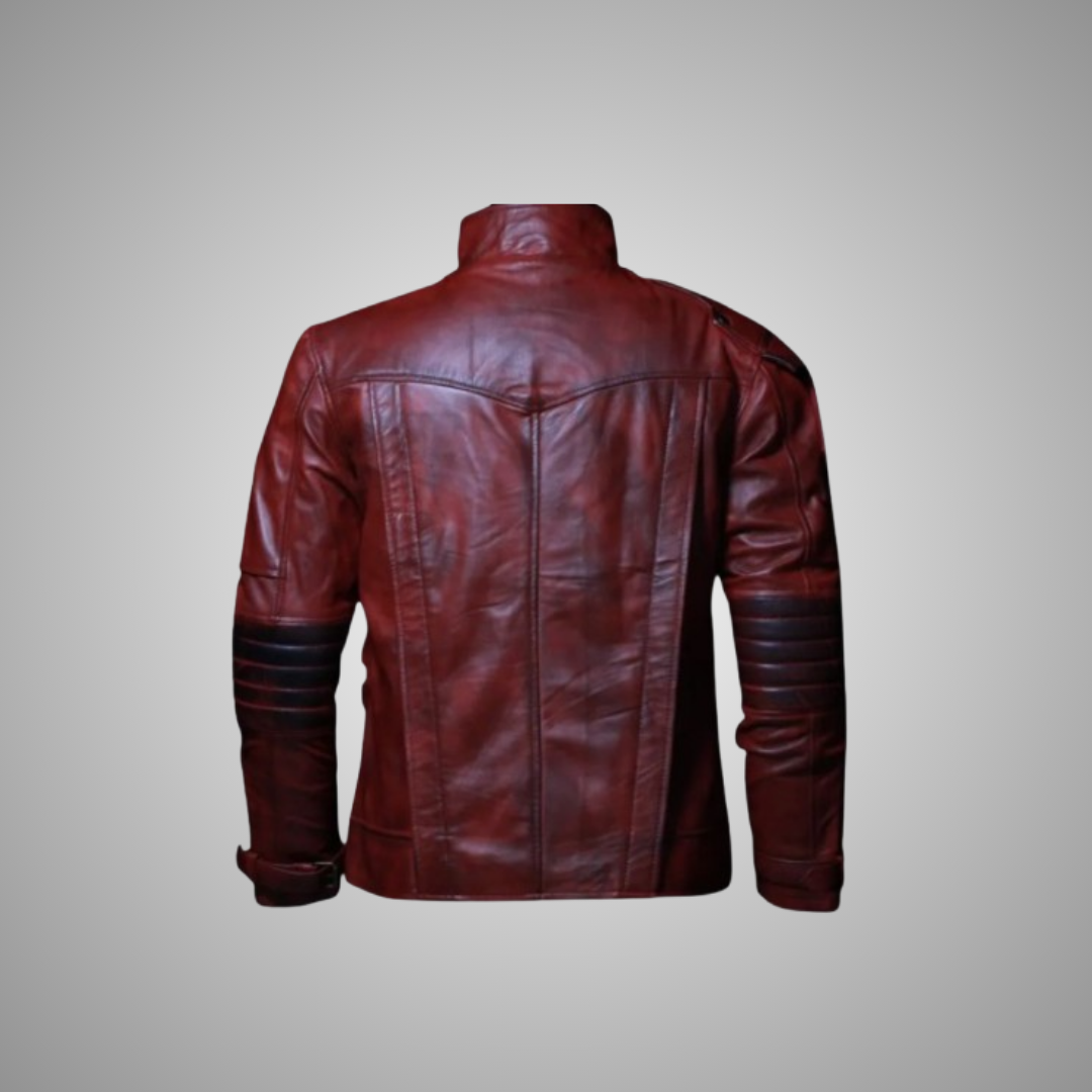 Men's Maroon Leather Jacket – Vintage Cosplay Jacket Galaxy