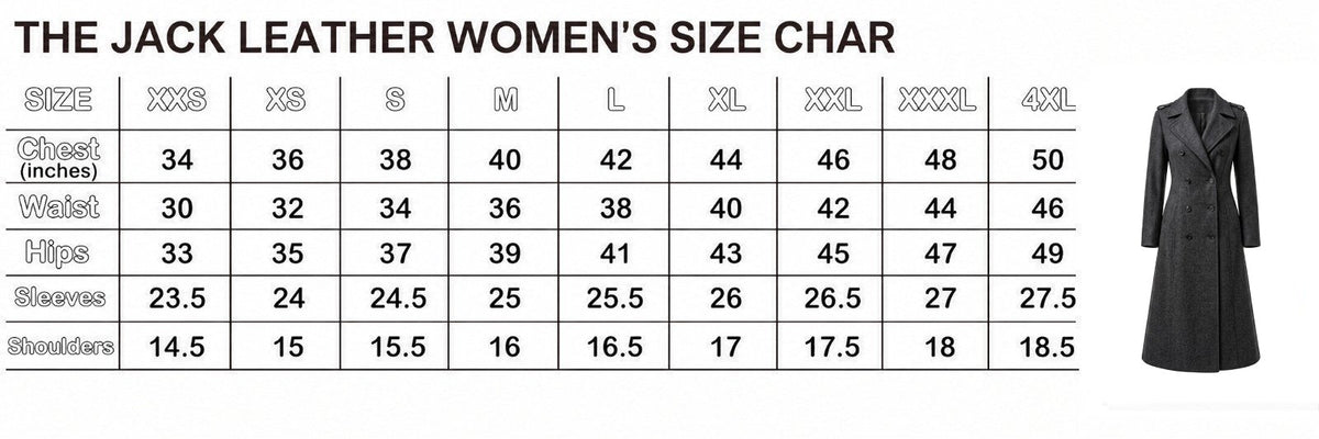 Women's Dark Grey Wool Double-Breasted Long Trench Coat